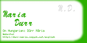 maria durr business card