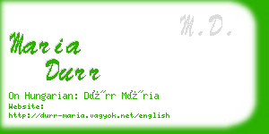 maria durr business card